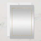 ゴールドジェム、グリッター&シルバー 1周年結婚式 招待状 (裏面)