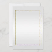 ゴールドジェム、グリッター&プラチナ 1周年結婚式 招待状 (裏面)