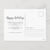 ゴールドジャスティススケールヒイラギリース弁護士クリスマス シーズンポストカード (裏面)
