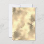 ゴールドジャングルブルーゴールドエレガントウェディングバースデー 招待状 (裏面)