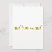 ゴールドジャングルベイビーシャワー招待状 招待状 (裏面)