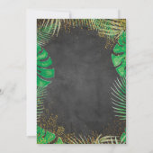 ゴールドジャングル動物ベビーシャワー感謝カード サンキューカード (裏面)