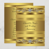 ゴールドジュエルエレガントゴールド50周年記念結婚式 招待状 (正面/裏面)