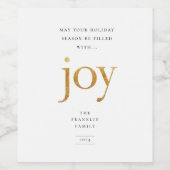 ゴールドジョイ モダンクリスマス ワインラベル (シングルラベル)