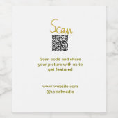 ゴールドスキャンQRコード輝きシンプルエレガントなカリグラフィー ワインラベル (シングルラベル)