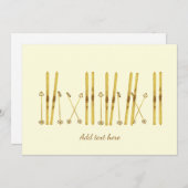 ゴールドスキー | ヴィンテージスキークリームウィンター シーズンカード (正面/裏面)