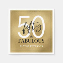 ゴールドスクリプトの50歳の誕生日おめでとう Fifty & Fabulous