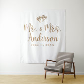 ゴールドスクリプトタイポグラフィ モダン ミニマル タペストリー (インサイチュ)