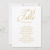 ゴールドスクリプトテーブルナンバー シーティングチャート 招待状 (裏面)