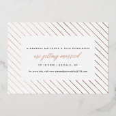 ゴールドスクリプトフォト セーブザデート ゴールド箔 箔招待状 (裏面)