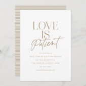 ゴールドスクリプトラブウェディング延期 日程変更 案内状 (正面/裏面)