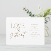 ゴールドスクリプトラブウェディング延期 日程変更 案内状 (スタンド正面)