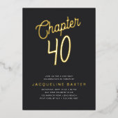 ゴールドスクリプト第40章 40歳の誕生日パーティー 箔招待状 (正面)