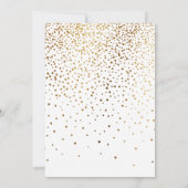 ゴールドスクリプト ウェディング ご結婚おめでとう コンフェッティ 裏面 招待状 (裏面)