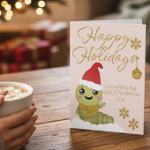 ゴールドスクリプト カートゥーンキャラクター クリスマスカード