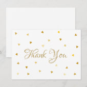 ゴールドスクリプト サンクス ハーツ コンフェッティ サンキューカード (正面/裏面)