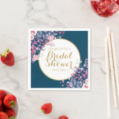 ゴールドスクリプト ピンクメドウ フラワーブライダルシャワー スタンダードカクテルナプキン (インサイチュ)