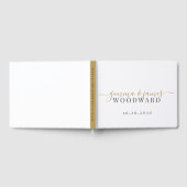 ゴールドスクリプト ブラック 結婚式後の名前 ゲストブック (全面)