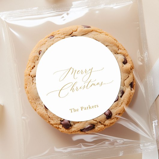 ゴールドスクリプト メリークリスマス ステッカー