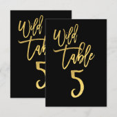 ゴールドスクリプト ワイルド バースデーパーティー テーブルナンバー 5 (正面/裏面)