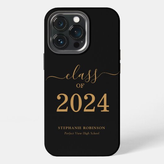 ゴールドスクリプト 2024年卒業 iPhoneケース (裏面)