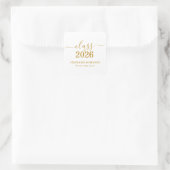 ゴールドスクリプト 2026年卒業パーティー スクエアシール (バッグ)