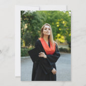 ゴールドスクリプト RN 看護師 写真 卒業パーティー 招待状 (裏面)