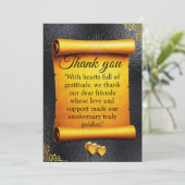 ゴールドスクロールアニバーサリーサンクス サンキューカード (スタンド正面)