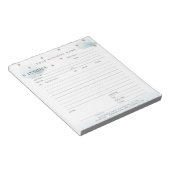 ゴールドスターと青い雲の請求書 ノートパッド (アングル)