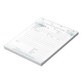 ゴールドスターと青い雲の請求書 ノートパッド (回転)