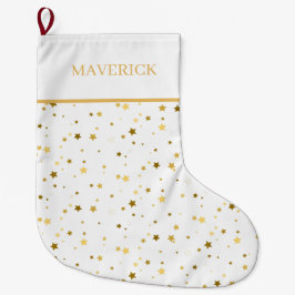 ゴールドスターのクリスマス記念品 ラージクリスマスストッキング