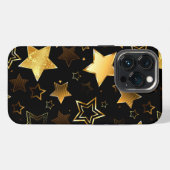 ゴールドスターのシームレスパターン iPhoneケース (裏面横)