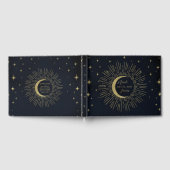 ゴールドスターの夜空　天体の太陽と月 ゲストブック (全面)