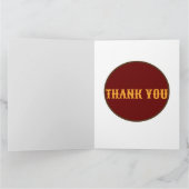 ゴールドスターの感謝を伝える折りたとう紙カード サンキューカード (内部)