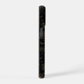 ゴールドスターの星座ギャラクシーデザイン iPhone 15ケース (右側面)