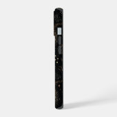 ゴールドスターの星座ギャラクシーデザイン iPhone 15ケース (左側面)