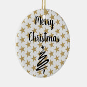 ゴールドスタークリスマス セラミックオーナメント (右)