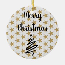 ゴールドスタークリスマス セラミックオーナメント
