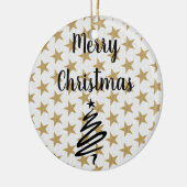 ゴールドスタークリスマス セラミックオーナメント (左)
