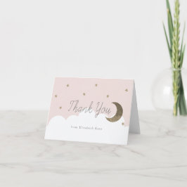 ゴールドスタース＆クレセントムーンピンクガール サンキューカード
