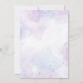 ゴールドスターズ ティール パープル ユニコーン 誕生日 招待状 (裏面)