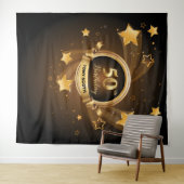 ゴールドスターズ バースデーパーティー タペストリー 背景 バナー (インサイチュ(横))