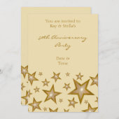 ゴールドスターズ 50周年記念 垂直クリーム 招待状 (正面/裏面)