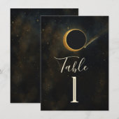 ゴールドスターダストエクリプス セレブレーションウェディング 招待状 (正面/裏面)