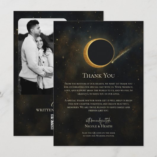 ゴールドスターダストエクリプス 天の感謝 招待状 (正面/裏面)