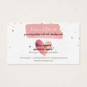 ゴールドスターピンク水彩ありがとう割引 (裏面)