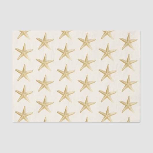 ゴールドスターフィッシュ タン＆アイボリー コーストテーマ 薄葉紙 (正面)