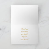 ゴールドスターボーダー結婚式感謝カード サンキューカード (内部)