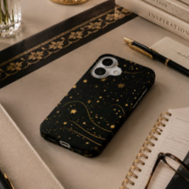 ゴールドスターリーナイトセレストリアルのスマホケース iPhone 16ケース