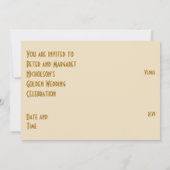 ゴールドスター50周年招待状クリーム 招待状 (裏面)